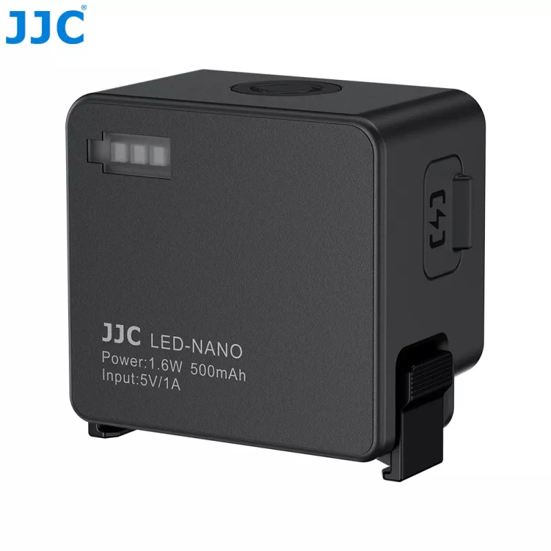 JJC Luz LED de vídeo Nano LED para DJI Osmo Action 6 / Osmo Nano, 6500K, 500mAh, USB-C, IPX5