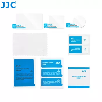 JJC Set de cristal templado para pantalla y lente para DJI Osmo Action 6 (pack de 3)