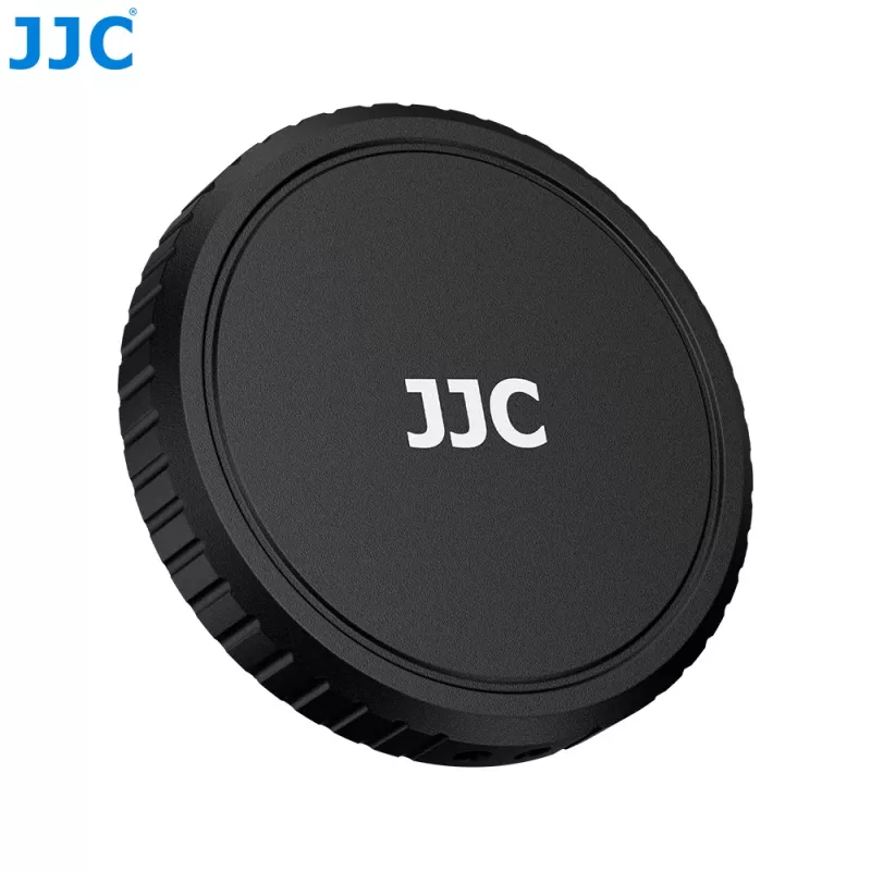JJC LRR-OA6K2 Set de tapa de objetivo y anillos decorativos para DJI Osmo Action 6 (tapa negra, anillos rojo y azul)