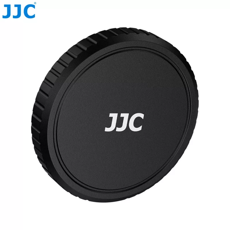 JJC LRR-OA6K2 Set de tapa de objetivo y anillos decorativos para DJI Osmo Action 6 (tapa negra, anillos rojo y azul)