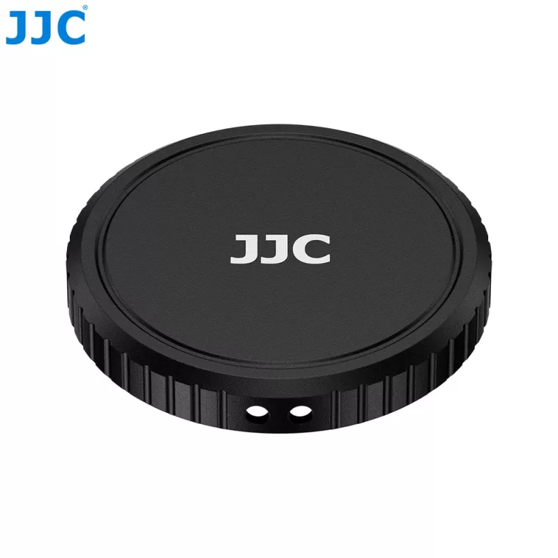 JJC LRR-OA6K2 Set de tapa de objetivo y anillos decorativos para DJI Osmo Action 6 (tapa negra, anillos rojo y azul)