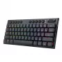Redragon K632 Horus Mini Teclado mecánico gaming de 61 teclas Low Profile, switch rojo, RGB, Negro