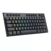 Redragon K632 Horus Mini Teclado mecánico gaming de 61 teclas Low Profile, switch rojo, RGB, Negro