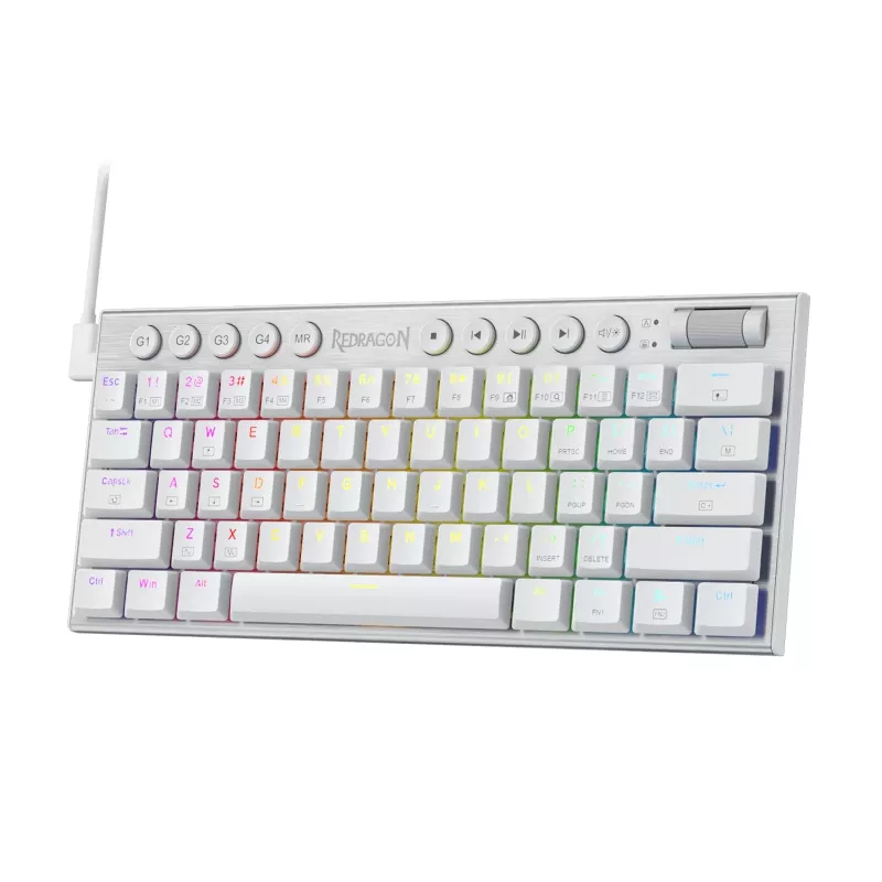 Redragon K632 HORUS Mini Teclado gaming 60% RGB con cable - Blanco