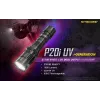 Nitecore NT-P20I-UV linterna táctica con luz UV, 1800 lúmenes, recargable por USB-C, IP68, negra