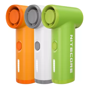 Nitecore NEF Nano ventilador portátil blanco - recargable por USB-C, 3 velocidades, batería de 2500mAh
