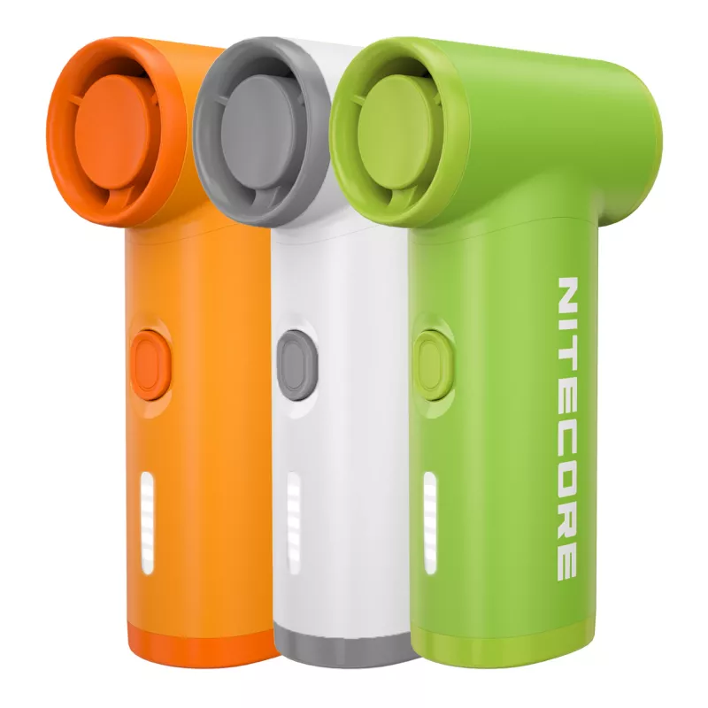 Nitecore NEF Nano ventilador portátil blanco - recargable por USB-C, 3 velocidades, batería de 2500mAh