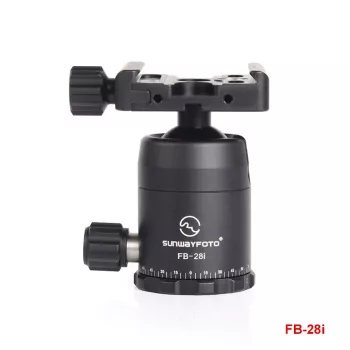 Sunwayfoto FB-28i rótula con pinza Arca-Swiss, capacidad de carga 12 kg, bola de 28 mm, aluminio anodizado