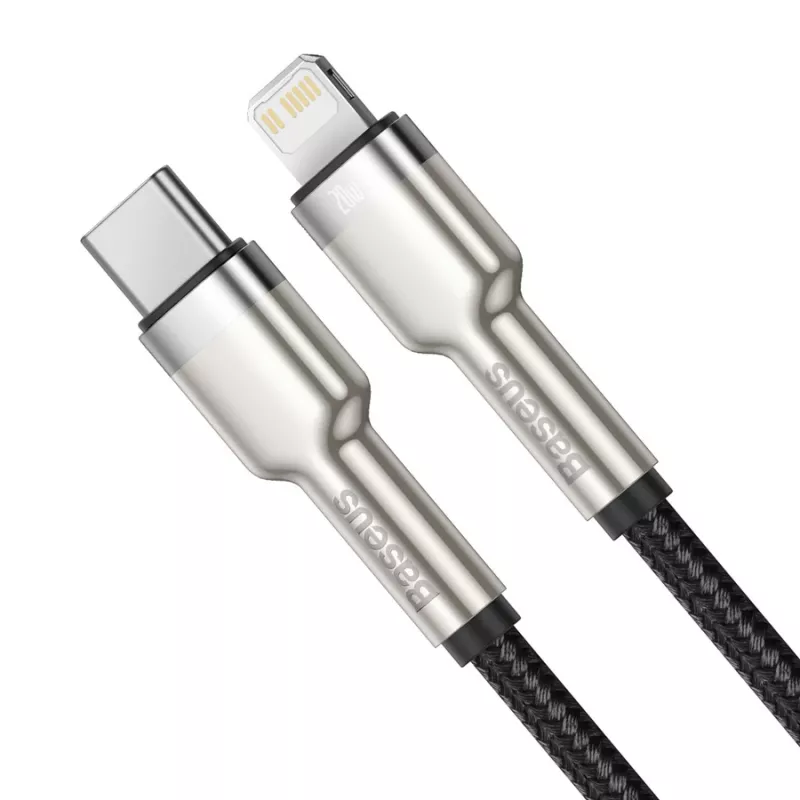 Baseus Cafule cable de carga rápida USB-C a Lightning PD 20W 0,25 m negro