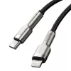 Baseus Cafule cable de carga rápida USB-C a Lightning PD 20W 0,25 m negro