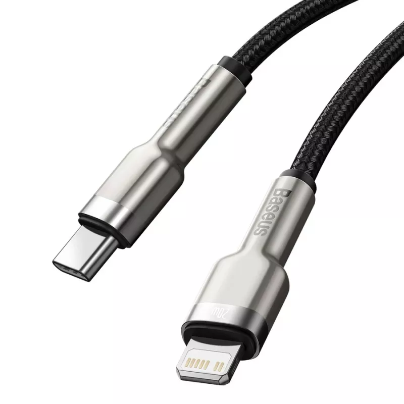 Baseus Cafule cable de carga rápida USB-C a Lightning PD 20W 0,25 m negro