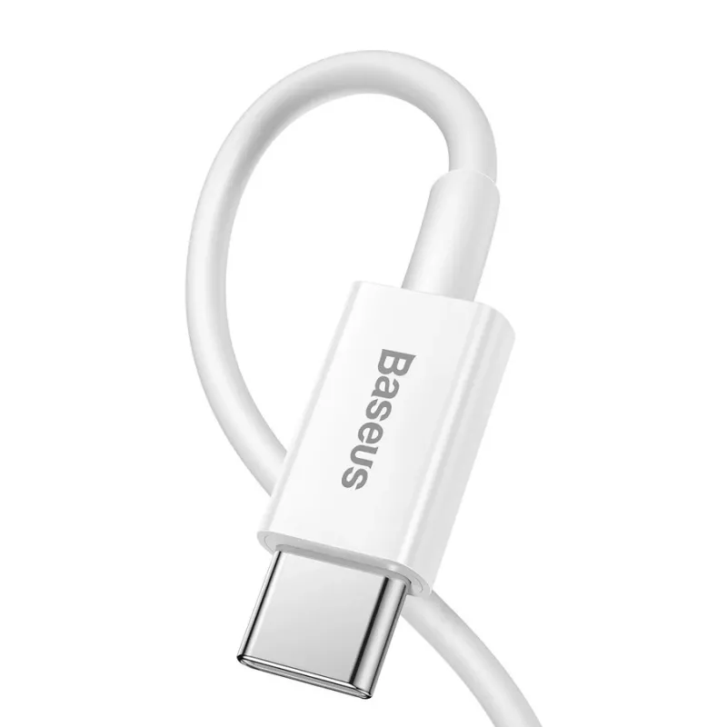 Baseus Superior Series cable USB-C a Lightning 0,25 m blanco, carga rápida PD 20W y sincronización de datos