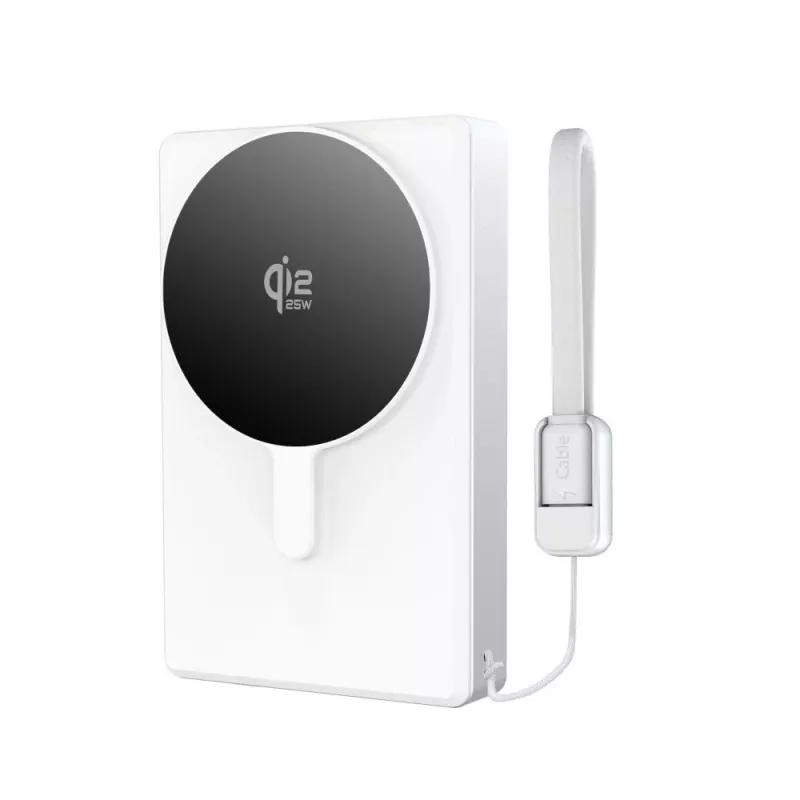 TECH-PROTECT PB40 LIFEMAG powerbank MagSafe 10000mAh 25W Qi2.2 blanco/plata