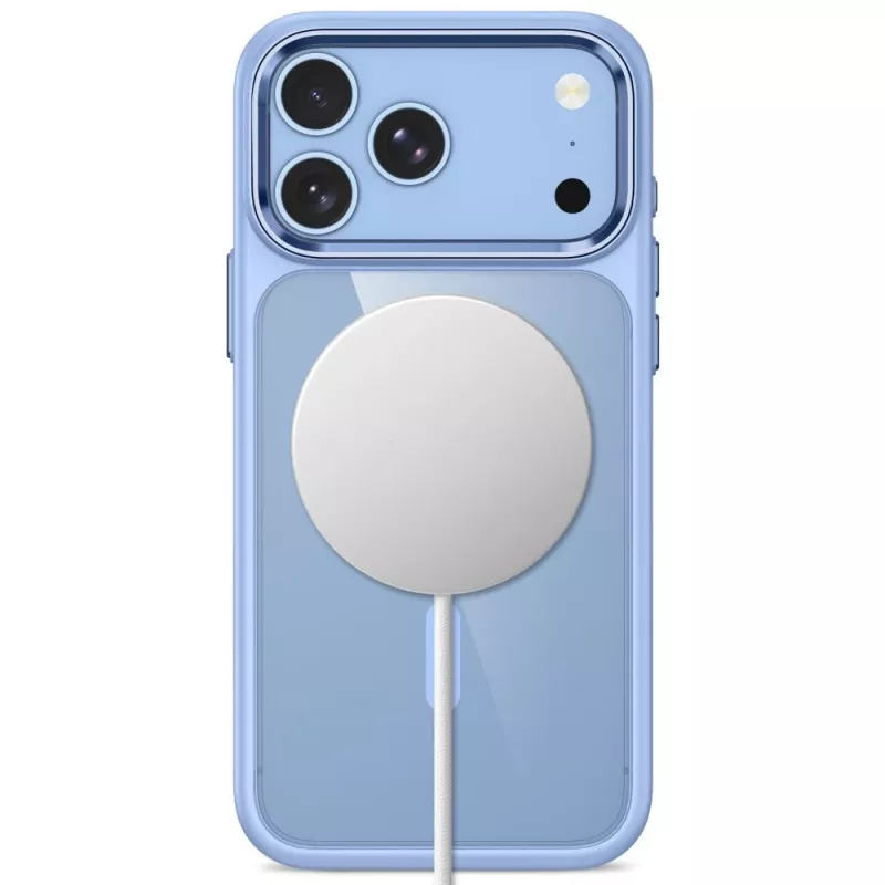 Tech-Protect Magmat funda transparente MagSafe para iPhone 17 Pro Max / 18 Pro Max - azul claro/transparente