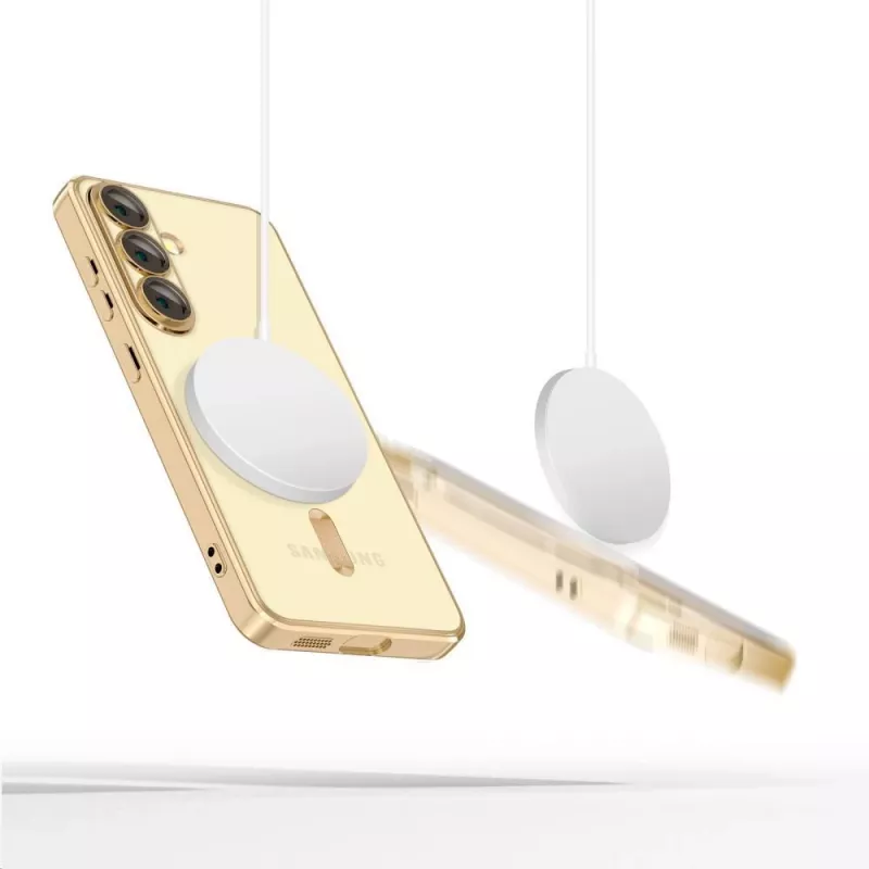 Tech-Protect Magflex Funda MagSafe Samsung Galaxy S25 Edge Shiny Gold