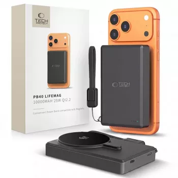 TECH-PROTECT PB40 LIFEMAG Batería externa MagSafe 10000mAh 25W Qi2 Negro