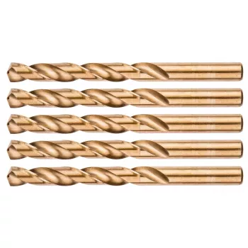 NEO TOOLS Broca helicoidal HSS-Co de cobalto para metal, 12,0 mm, pack de 5 (DIN 338, ángulo de punta 135°)