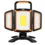 NEO TOOLS 99-125 Lámpara de trabajo LED COB recargable 2000lm, 20W, 6500K blanco frío, 4400mAh Li-Ion, USB-C, base magnética, IP44