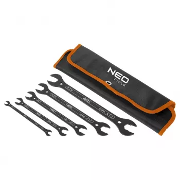 NEO TOOLS Llaves de estrella planas superfinas, 4 en 1, 6-27 mm (20 tamaños), set de 5