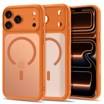 TECH-PROTECT MagPeak funda MagSafe para iPhone 17 Pro / 18 Pro - Cosmic Orange mate