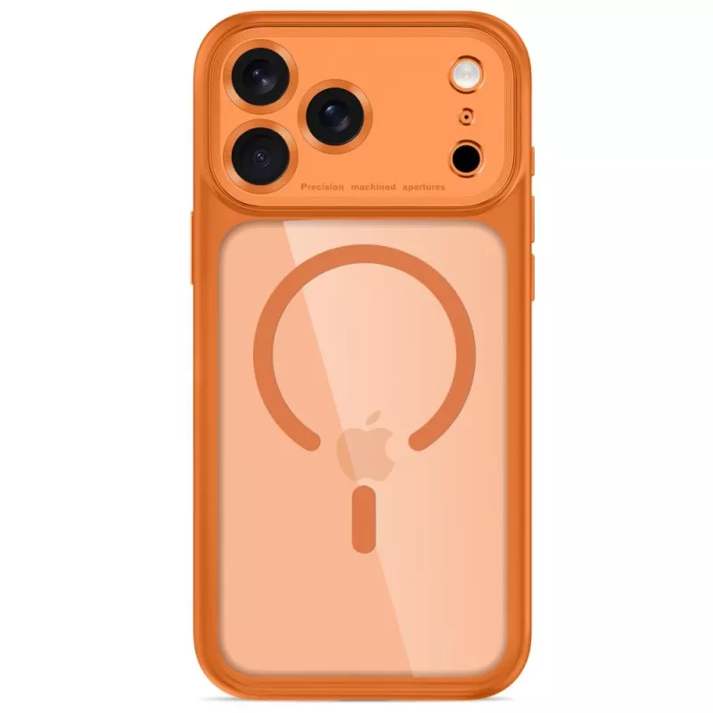 TECH-PROTECT MagPeak funda transparente MagSafe para iPhone 17 Pro / 18 Pro - Cosmic Orange