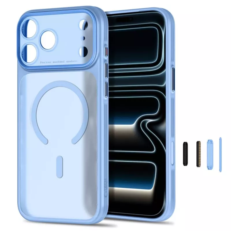 TECH-PROTECT MagPrime funda MagSafe para iPhone 17 Pro / 18 Pro azul claro mate