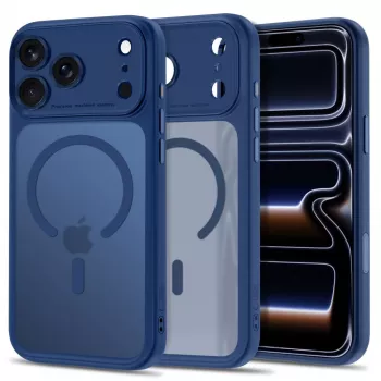 TECH-PROTECT MagPeak funda MagSafe para iPhone 17 Pro / 18 Pro - azul intenso mate