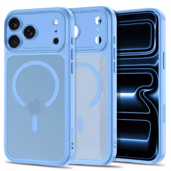 TECH-PROTECT MagPeak funda MagSafe para iPhone 17 Pro Max / 18 Pro Max, azul claro mate