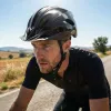 Vayox Speed Casco de bicicleta LED, negro brillante, talla L (58-61 cm)