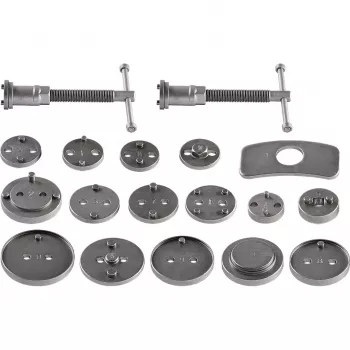 Set manual de 18 piezas NEO TOOLS para retraer pistones de freno con maletín