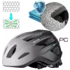 Casco de bicicleta Vayox Active con luz LED, blanco-negro, talla M (54-58 cm)