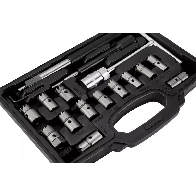 Cortador de limpieza de asiento de inyectores NEO TOOLS 11-885 - set de 17 piezas