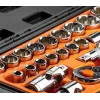 NEO TOOLS Juego de llaves de vaso 1/2 pulgadas, 23 piezas, acero cromo-vanadio, DIN 3124