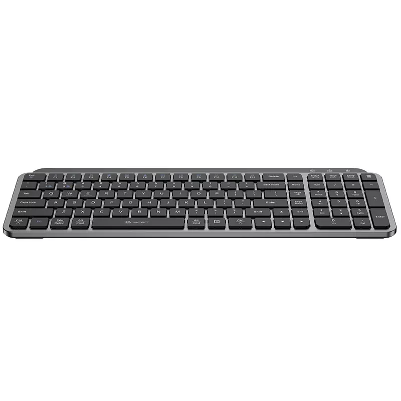 TRACER STONE RF 2.4G+BT Teclado inalámbrico, QWERTY US International, negro