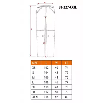 NEO TOOLS 81-227-XXXL Pantalón de protección gris/negro XXXL