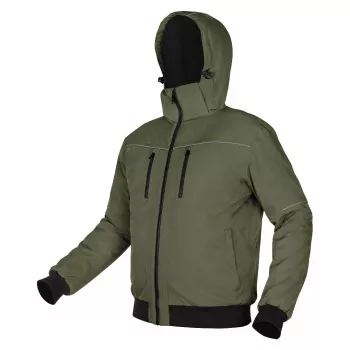 NEO TOOLS Chaqueta aislante con capucha OUTDOOR, verde, talla S