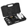 NEO TOOLS 11-271 Comprobador de fugas de junta de culata – kit detector de fugas de combustión por CO2 para motores de gasolina, diésel y GLP con 250 ml de líquido azul de bromotimol, adaptador cónico universal y 10 adaptadores de radiador específicos por marca