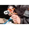NEO Tools Crimpadora autoajustable con trinquete para terminales de cable 0,25-6 mm² (AWG 23-10), crimpado cuadrado, mango ergonómico de dos componentes, 200 mm