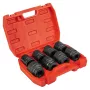 NEO TOOLS Juego de llaves de vaso 3/4 pulgadas para llave de impacto, 26-38 mm, 8 piezas, acero Cr-Mo, fosfatado negro, DIN 3121, con maletín de plástico