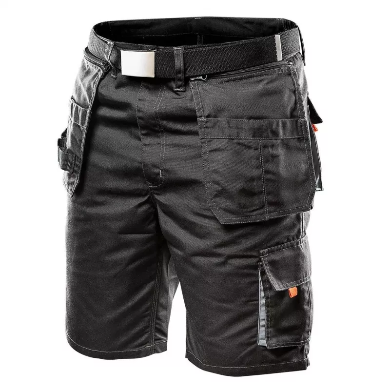NEO TOOLS Shorts de trabajo HD con bolsillos desmontables, talla LD/54, Ebony