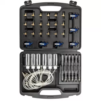 NEO TOOLS TOP-11-263 Set comprobador de fugas de inyectores Common Rail para motores diésel, set de diagnóstico de 6 cilindros con adaptadores y maletín