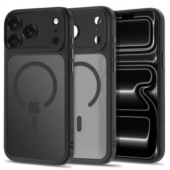 TECH-PROTECT MagPeak Funda MagSafe transparente para iPhone 17 Pro / 18 Pro negro mate