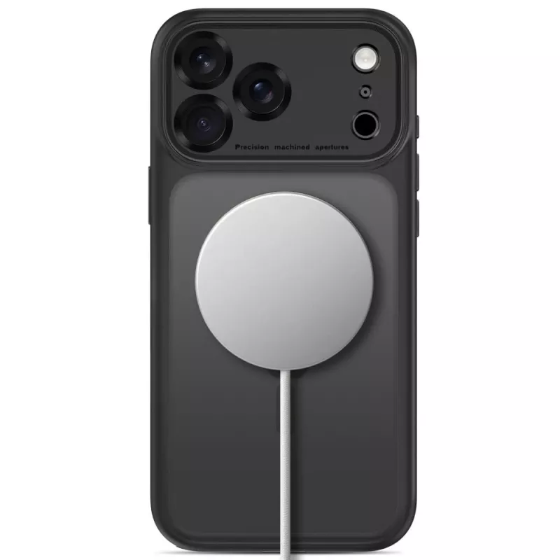 TECH-PROTECT MagPeak Funda MagSafe transparente para iPhone 17 Pro / 18 Pro negro mate