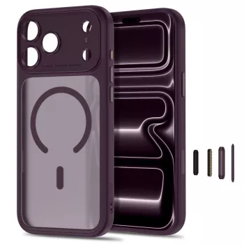 Tech-Protect MagPeak Funda MagSafe para iPhone 17 Pro Max / 18 Pro Max - Mate rojo cereza oscuro