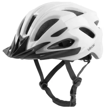 Vayox Speed Casco de bicicleta LED blanco brillante talla M