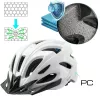 Vayox Speed Casco de bicicleta LED blanco brillante talla M
