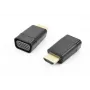 Accura Adaptador HDMI a VGA con audio, conector macho a conector hembra, 1080p, negro