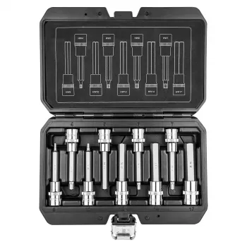 NEO TOOLS Puntas hexagonales en llave de vaso 100 mm, set de 9