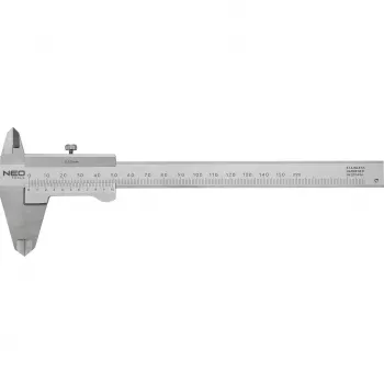 NEO TOOLS Calibre certificado DIN, 150 mm, acero inoxidable