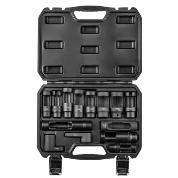 NEO TOOLS juego de vasos para sonda lambda e inyectores, 14 piezas